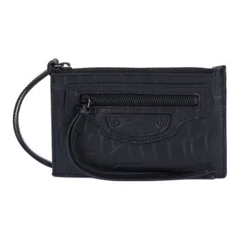 Balenciaga Neo Classic Print Business Card Holder Women's Black
