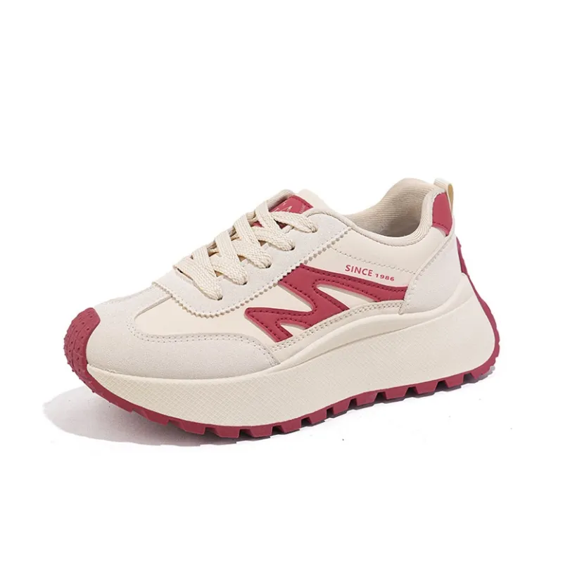 Gai Renpu Slip Resistant, Abrasion Resistant, Breathable Low Top Chunky Sneakers Women's-8