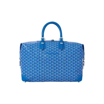 GOYARD Bowling Canvas Travel Bag Unisex Blue
