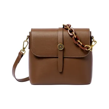 Narandu Cow Leather Chain Bag, Shoulder Bag, Crossbody Bag Women's Coffee