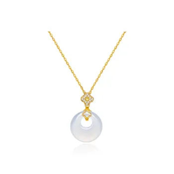 Diamond International Chalcedony Necklaces Women's