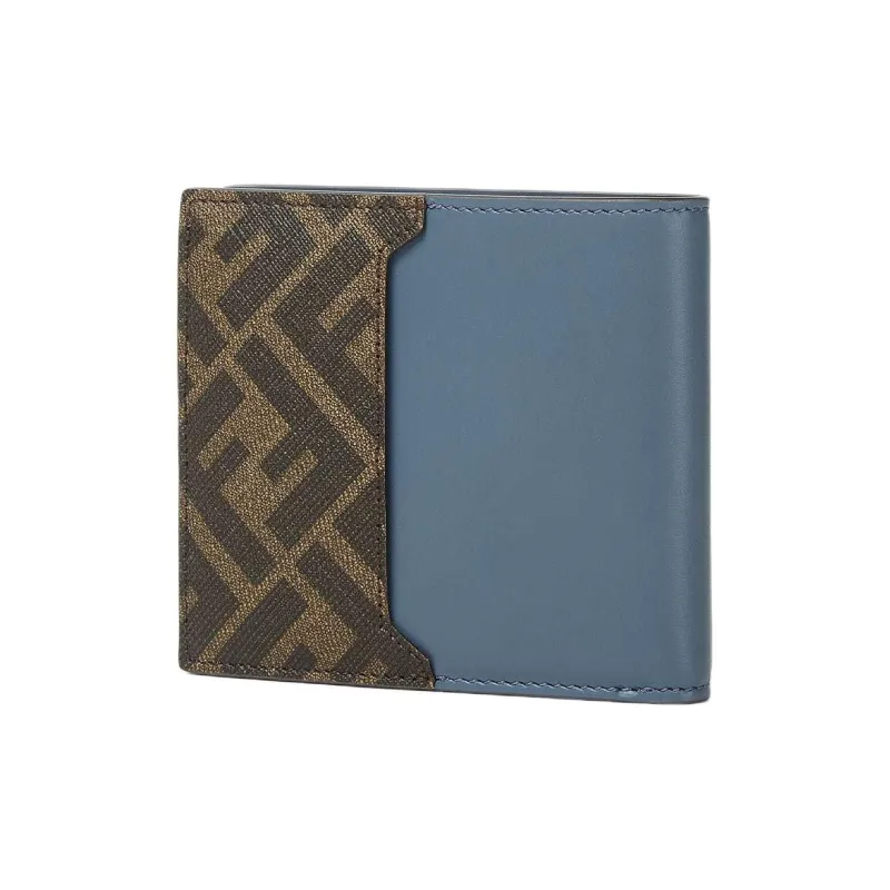 FENDI Leather Wallet Men's Blue-1