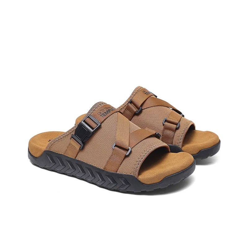 TEMPUR Slide Slippers Men's Wheat Ear Brown-1