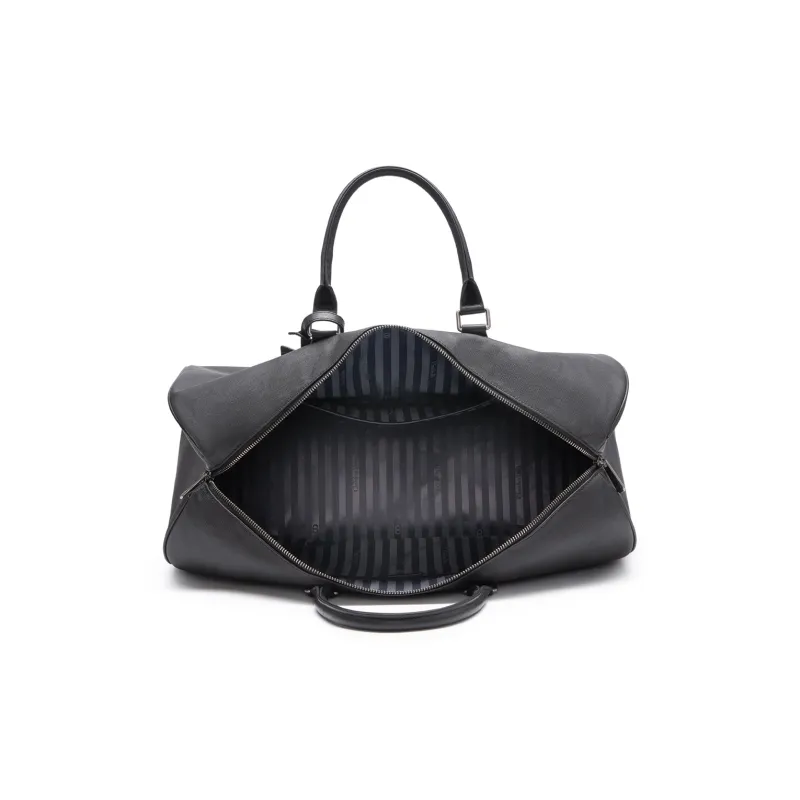 Chrisdien Deny Fabric Travel Handbag Men's Black-5