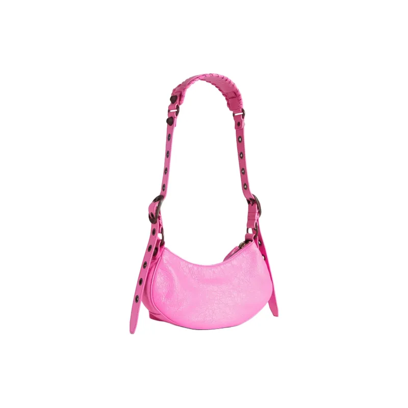 Balenciaga Le Cagole Lambskin Shoulder Bag Mini Women's Bright Pink-2