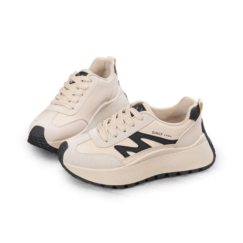 Gai Renpu Slip Resistant, Abrasion Resistant, Breathable Low Top Chunky Sneakers Women's-3