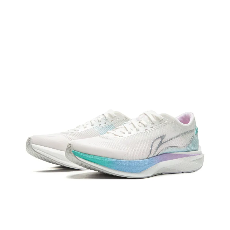 LINING ZhuiFeng Running Shoes Women's Low Top Standard White, Porcelain Turquoise-2