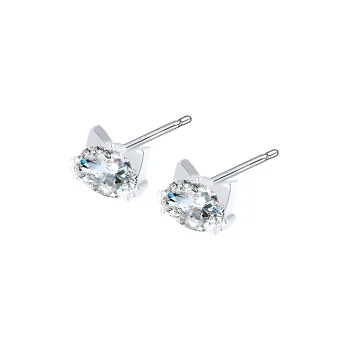 QIANFANGDAHUANGYE S999 Fine Silver And Copper Material Fashion Stud Earrings Women's