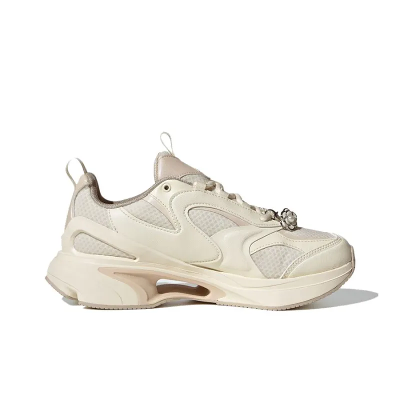 Adidas SWANNER Abrasion Resistant Low Top Running Shoes Women's Beige-1