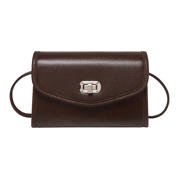 Narandu Cow Leather With Synthetic Leather Crossbody Bag Women's Vegetable Tanned Brown/Vegetable Tanned Brown-0