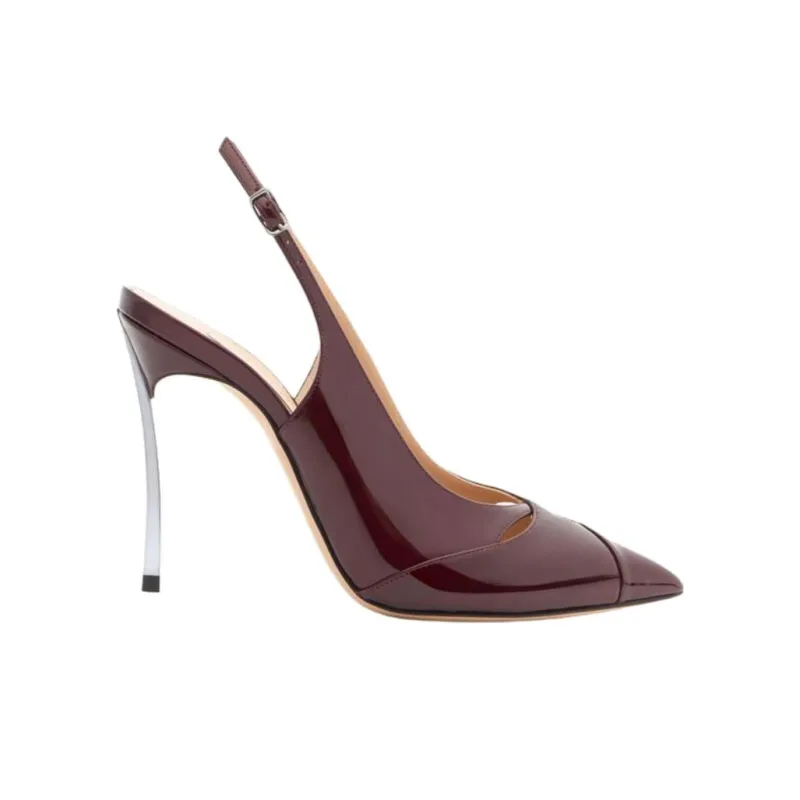 Casadei Samurai Blade Slim Heel High Heels 10cm Women's Burgundy-1