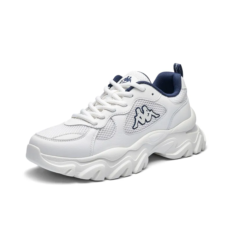 Kappa Back to Back Height Increasing Support Low Top Chunky Sneakers Unisex White Dark Blue-2