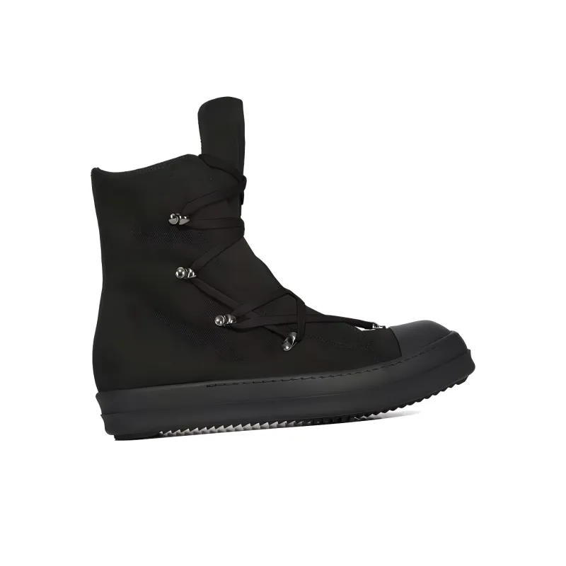Rick Owens DRKSHDW Hexa High Top Canvas Shoes Men's Black-1