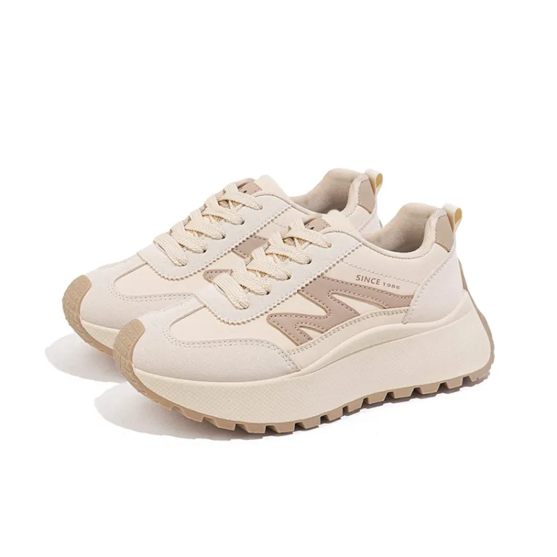 Gai Renpu Slip Resistant, Abrasion Resistant, Breathable Low Top Chunky Sneakers Women's-5