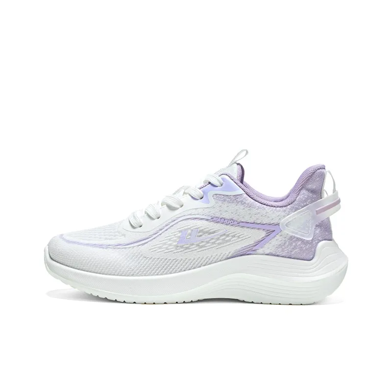 Warrior Cushioning Rebound Height Increasing Lightweight Slip Resistant Low Top Running Shoes Women's Taro Purple-0
