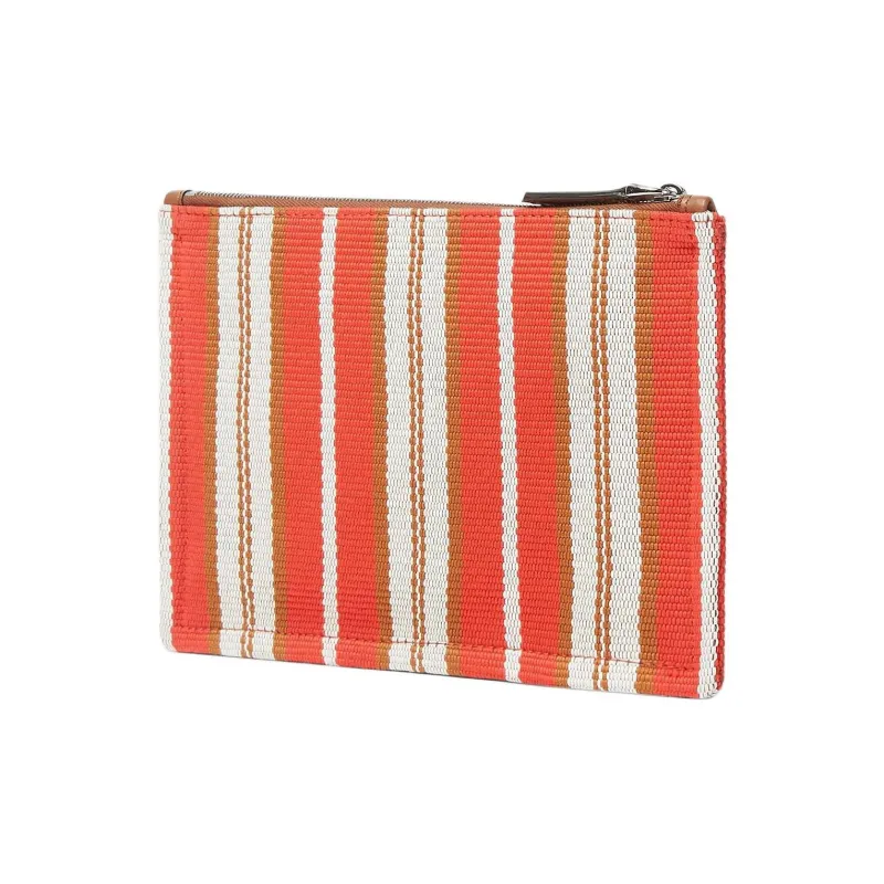 FENDI Canvas Clutch Trumpets Women's Red-1