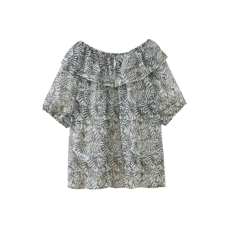 SHUIYUNJIAN Shirts Women's Forest Green Floral-1