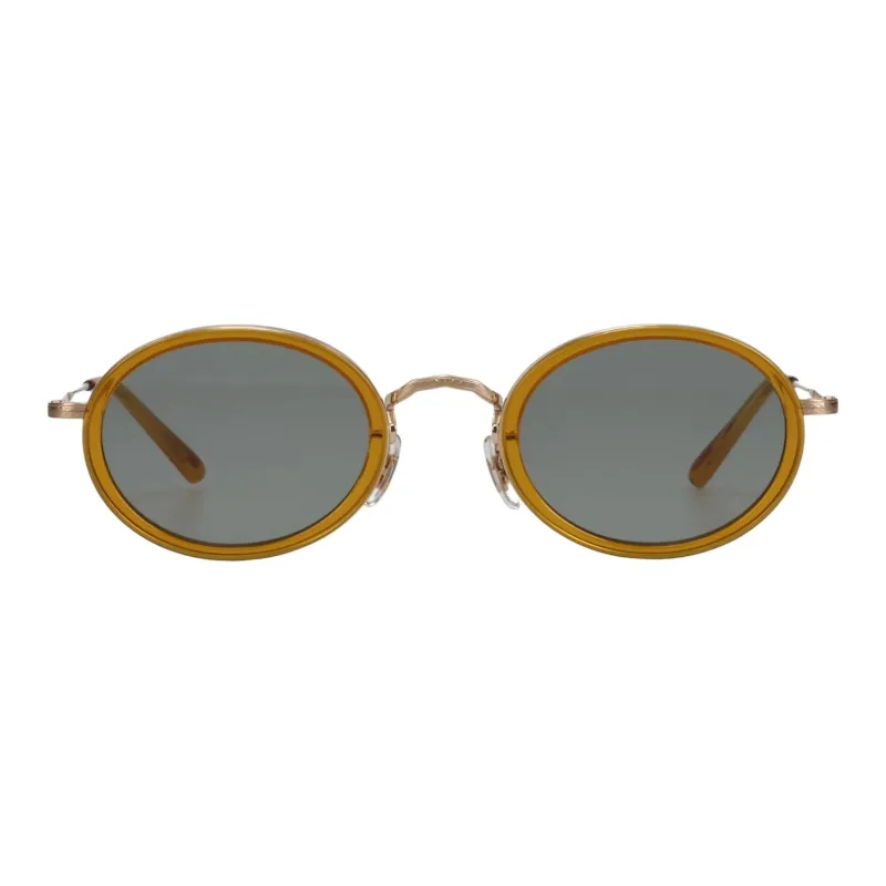 EYEVAN 7285 Acetate Titanium Round Sunglasses Unisex Brown-2