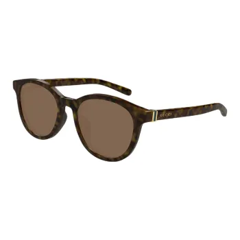 GUCCI Acetate Irregular Shape Sunglasses Men's Yellow