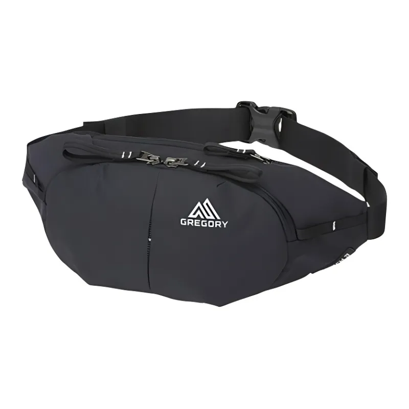 GREGORY Recycled Material Sling Bag, Crossbody Bag, Fanny Pack Unisex Black & Carbon-0