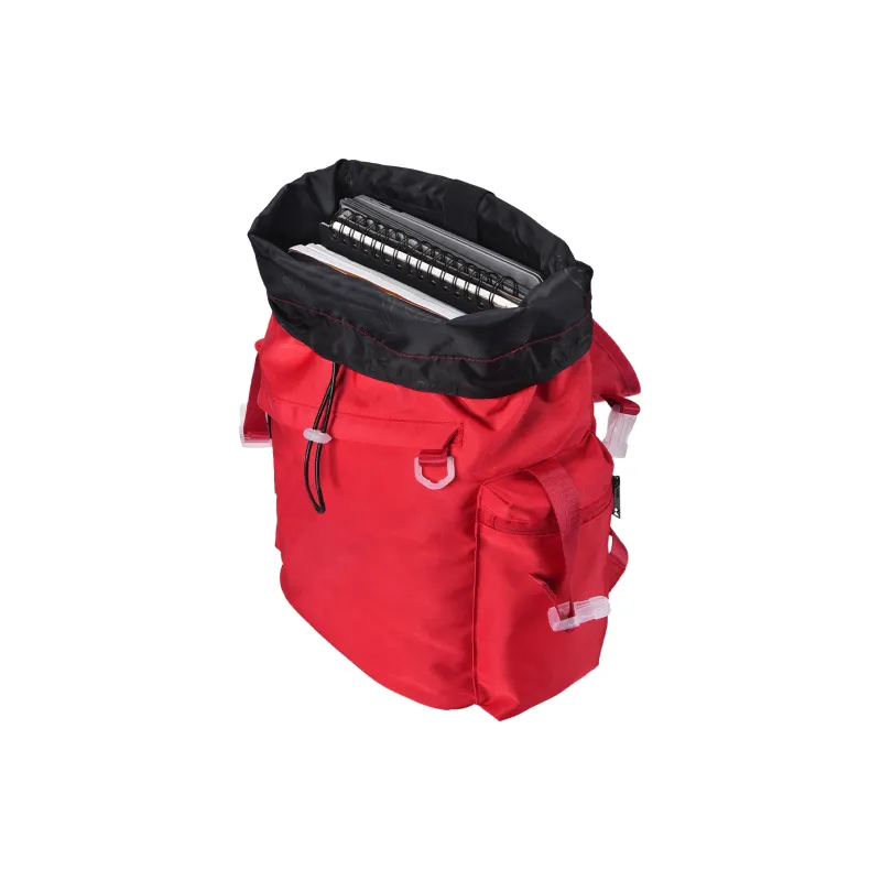 TURN UP Polyester Backpack Unisex Red-3