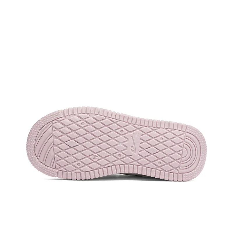 Warrior Anti Slip Wear Resistant Low Top Skateboard Shoes Women's Beige Pink-5