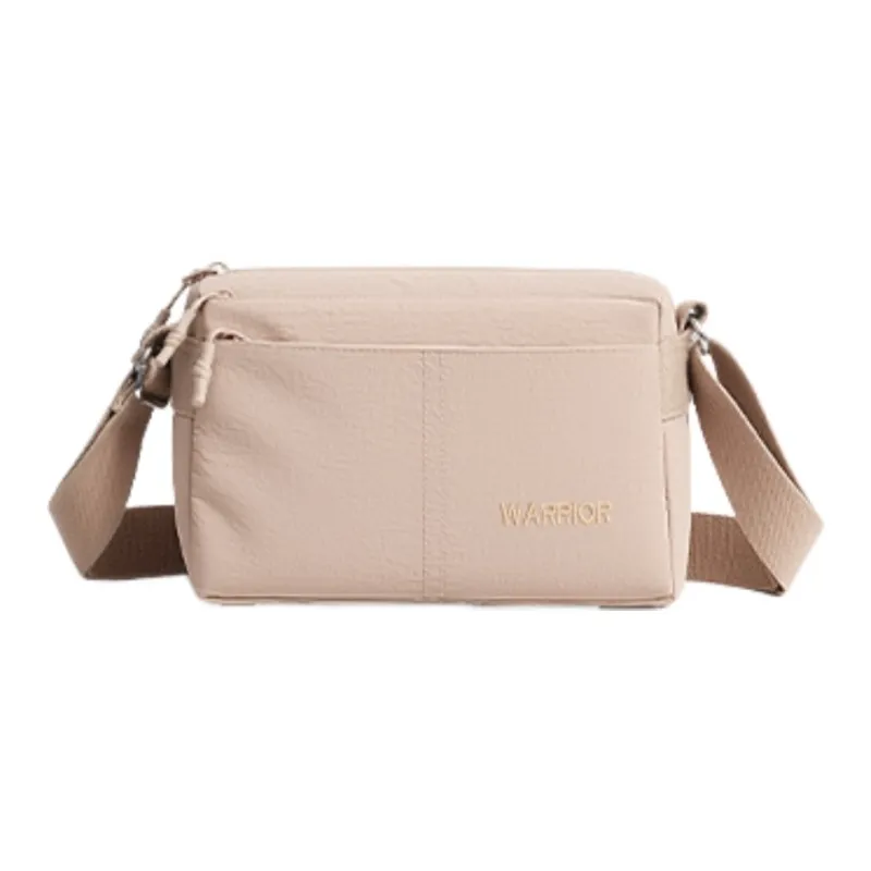 Warrior Nylon Crossbody Bag, Shoulder Bag Regular Unisex Black/Khaki-1