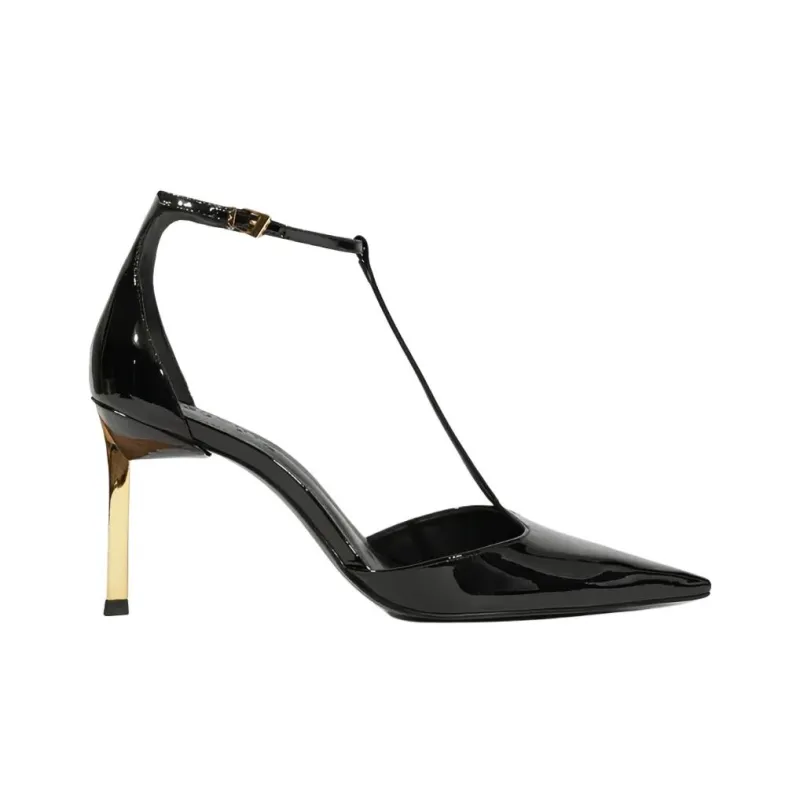 Schutz Slim Heel High Heels 8.7cm Women's Black-1