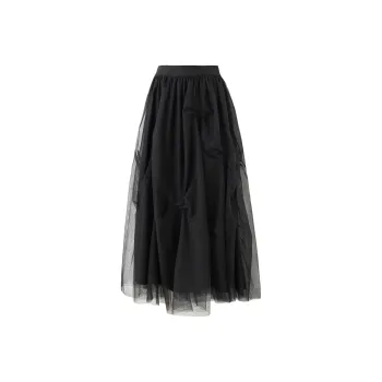 SOON FLOWER Casual Long Skirt Women's Black