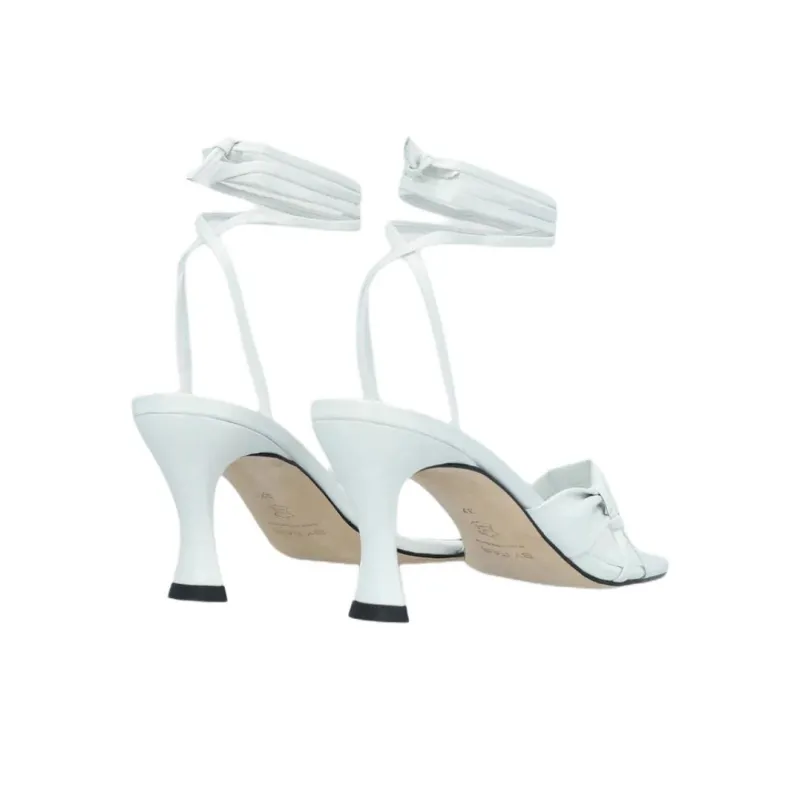 By Far Layla Burrata Creased One Strap Sandals 7.5cm Women's White-2