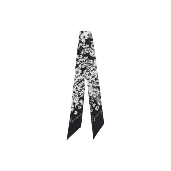 Burberry 100% Silk Scarves Women's Black