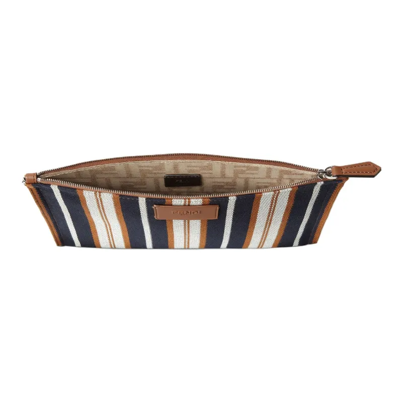 FENDI Canvas Clutch Medium Size Women's Red, Brown & Multicolor-2