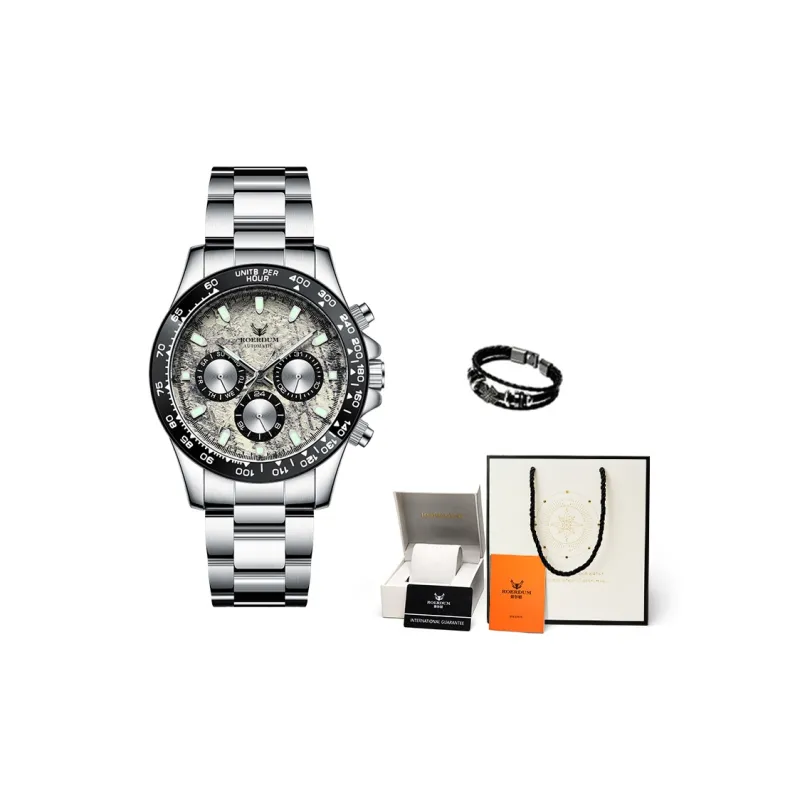 ROERDUM Ditan Collection Mechanical Movement Stainless Steel Watchband Watch Men's Watches Silver Dial-0