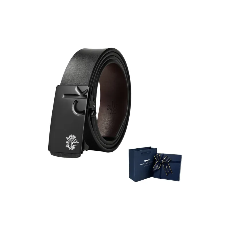 PAUL COSTELLOE Cow Split Leather Belts Unisex 3.3cm-9