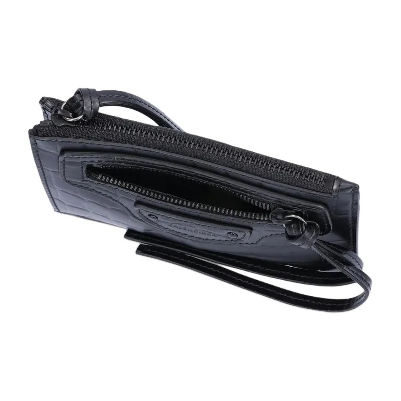 Balenciaga Neo Classic Print Business Card Holder Women's Black-1