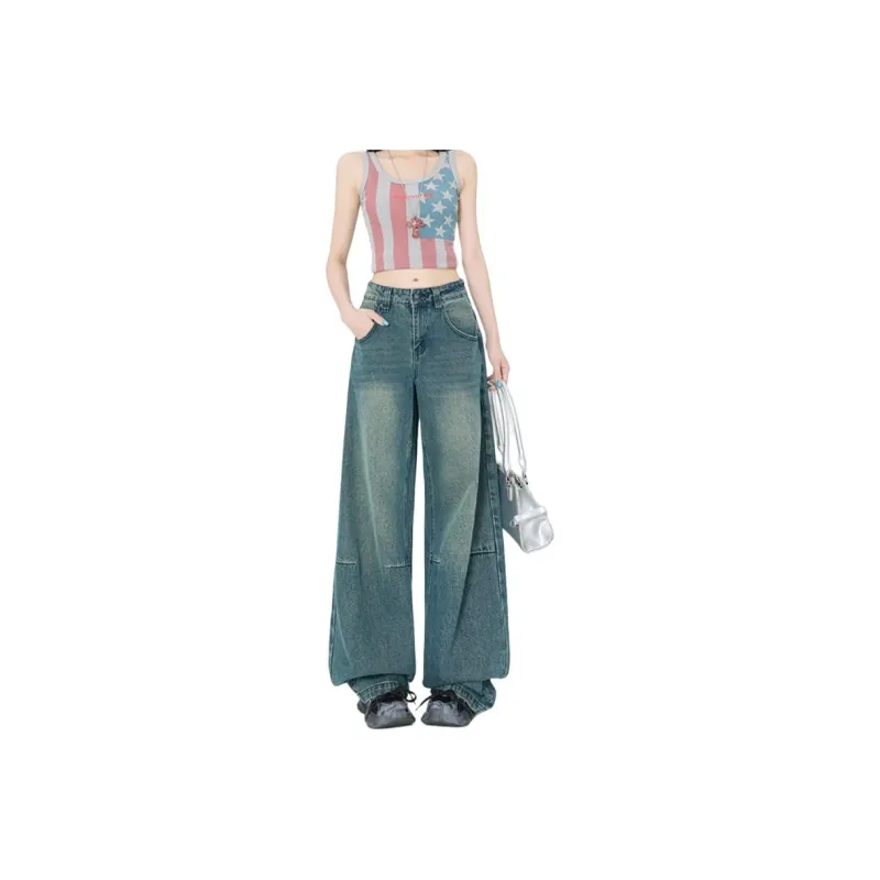 Concubine Zhu Jeans Women's Yellow Blue-0
