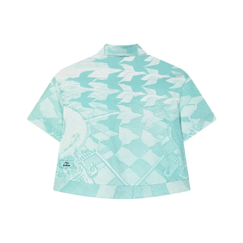 FILA x M.C.ESCHER SS25 Shirt Women's Blue-1