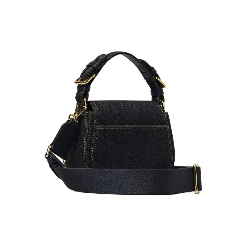 LAUREN RALPH LAUREN Denim Shoulder Bag, Crossbody Bag, Handbag Women's Blue Black-1