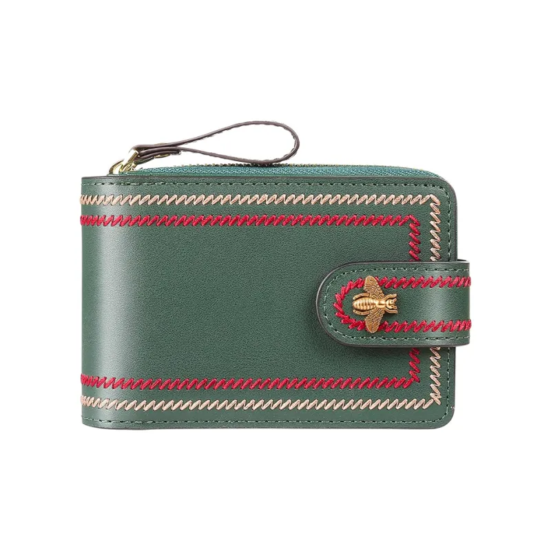 Gorora Cow Leather Document Bag 2 in 1 Card Holder Regular Unisex Jasper/Classic Black/Burgundy-3
