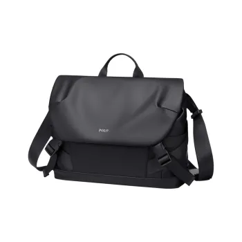 POLO Fabric Shoulder Bag Regular Men's Black/Gray