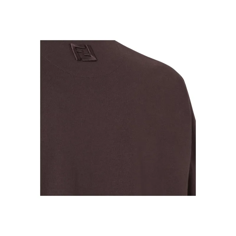 FENDI T Shirts Men Brown-3