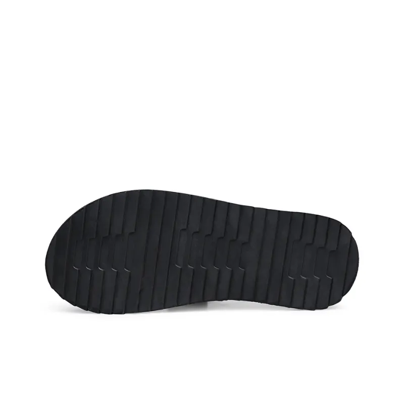 AIPSEN Flip Flops Men's Black Square-4
