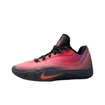 Nike Anti Slip Wear Resistant Low Top Basketball Shoes Unisex Red Black