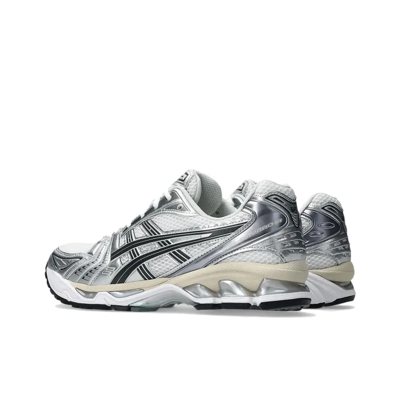 Asics Gel Kayano 14 Abrasion Resistant Breathable Low Top Casual Running Shoes Unisex Silver White-3