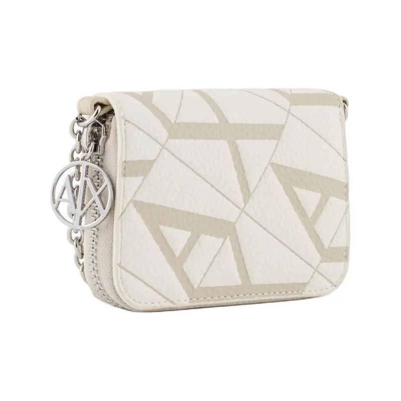 ARMANI EXCHANGEAE Polyester One Shoulder Wallet Women's White-1