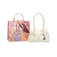 White+Charm+Ribbon+Shopping Bag