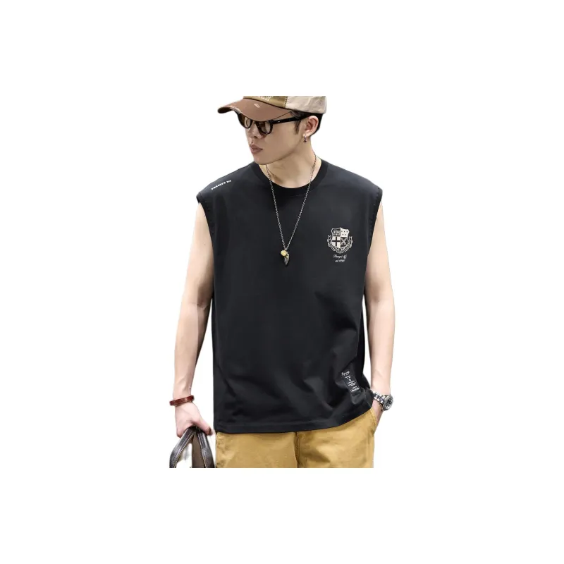 BUYDAUL Tank Tops Men Black-0