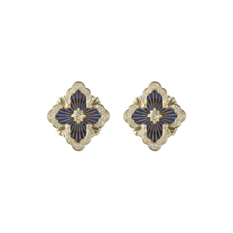 BUCCELLATI Enamel, Diamond 18K Gold Earrings Unisex Gold-0
