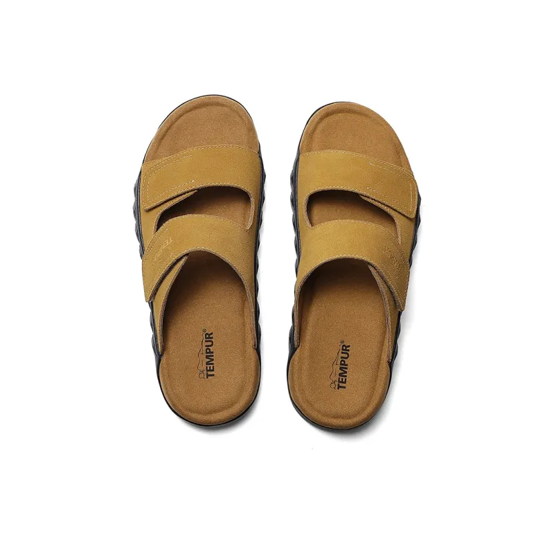TEMPUR Slide Slippers Men's Wheat Ear Brown-2
