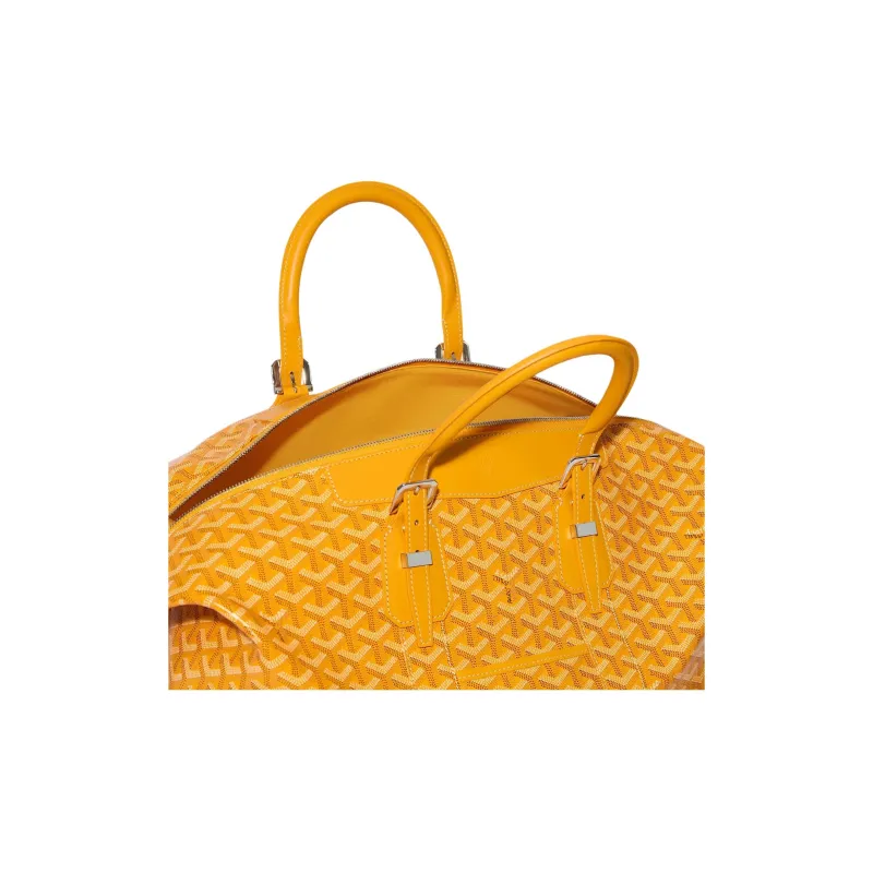 GOYARD Bowling Canvas Travel Bag Unisex Yellow-2